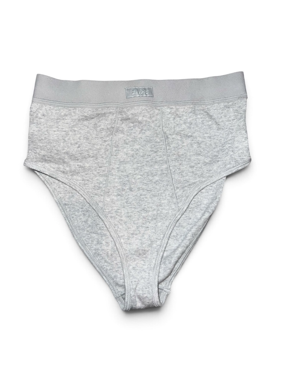 SKIMS Light Heather Grey Ribbed Brief Underwear – Size S NWT